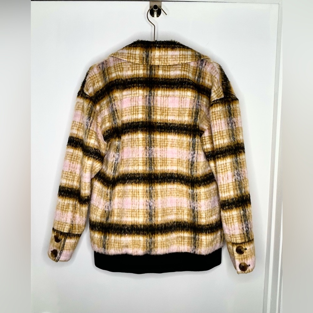 For Love & Lemons Rachel Jacket XXS NWT – Fuzzy Plaid Fall Layer - Picture 3 of 7